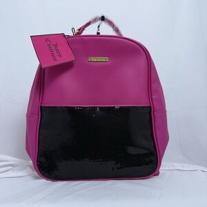 JUICY COUTURE Pink‎ And Black Backpack With Sequins NWT